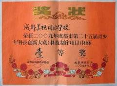 我校榮獲2009年成都第二十五屆青少年科技創新大賽團體壹等獎