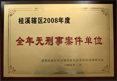 王玲老師在09年成都高新區中學英語教師演講比賽中獲一等獎 桂溪轄區2008年度全年無刑事案件單位